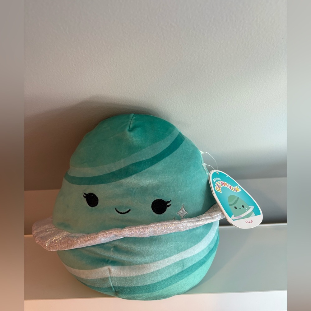 Squishmallows Teal and Silver Stuffed Animal